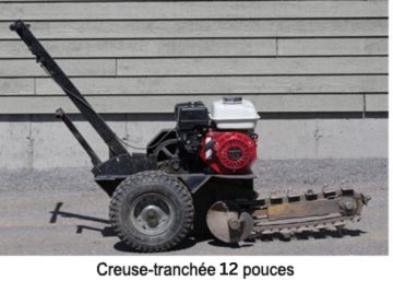 Creuse-tranchée 12 pouces