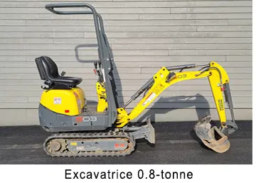 Excavatrice 0.8 Tonnes